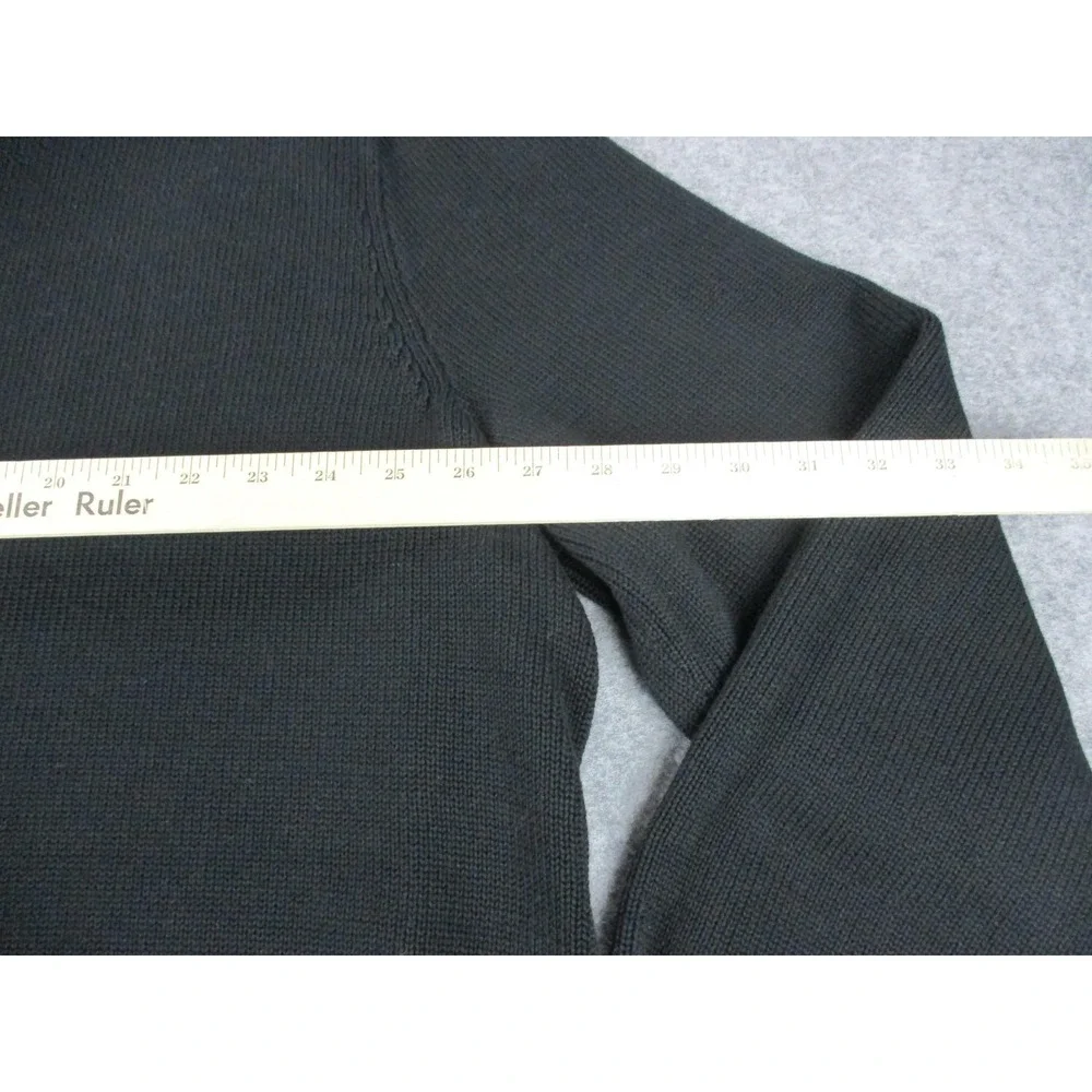 Polo Ralph Lauren Sweater Mens 4XL XXXXL Tall Black 1/4 Zip Mock Neck Pony